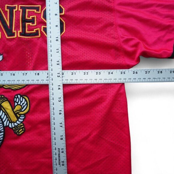 JWM Marine Semper Fi US Military Football Jersey Red / Black Men's XL - Picture 9 of 12